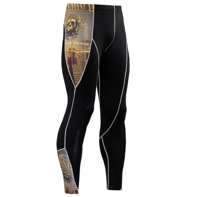 ( Free Shipping) Thermal Mens Underwear Fitness Tights Men's Compression