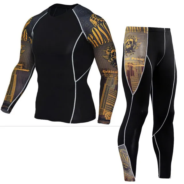 ( Free Shipping) Thermal Mens Underwear Fitness Tights Men's Compression