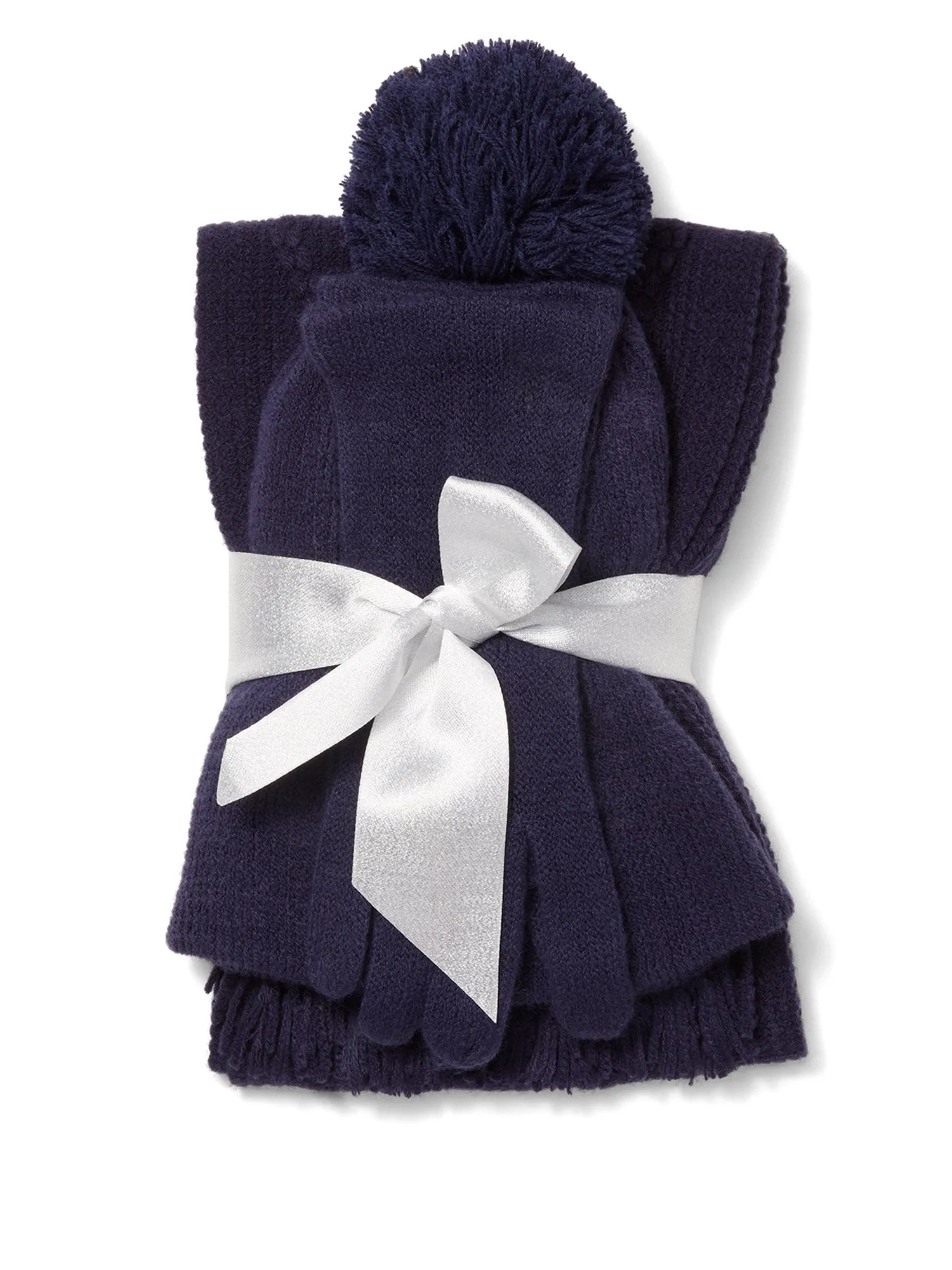 3-Piece Cable-Knit Scarf, Hat & Gloves Set