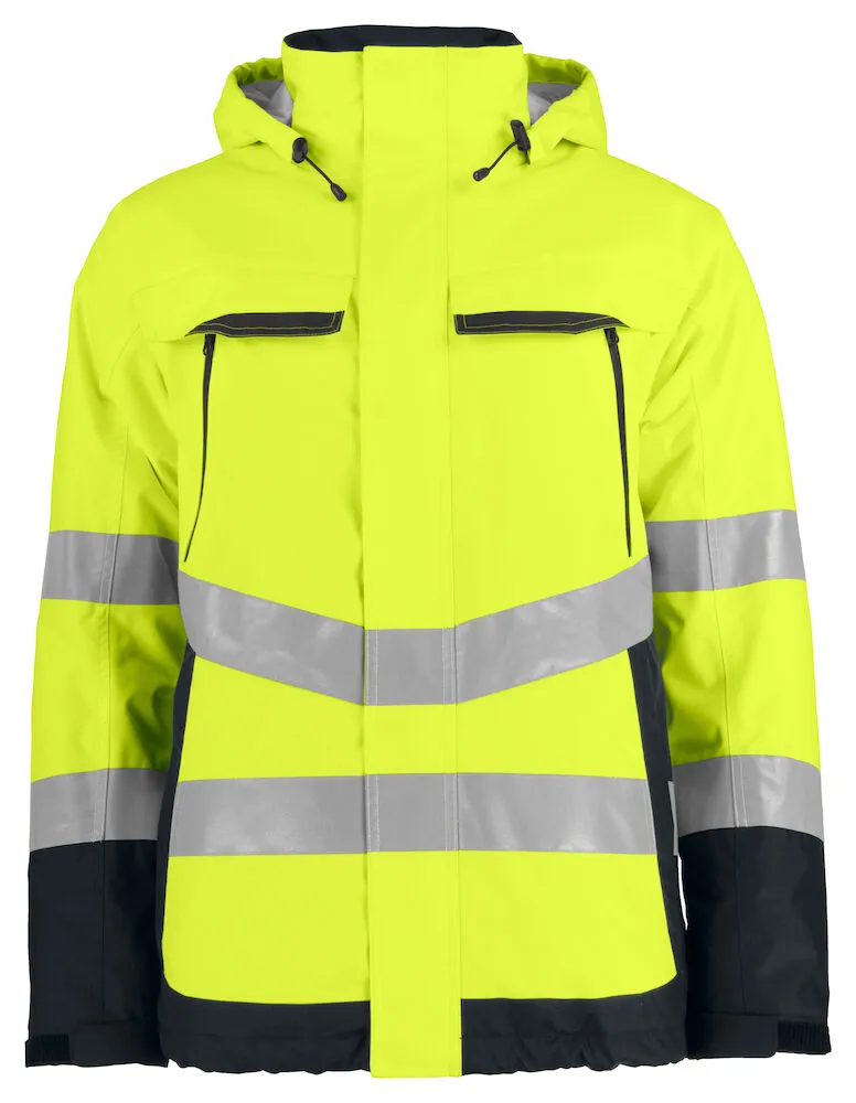 6441 Pro-job Mens Hi-Vis Class 3 Padded Jacket