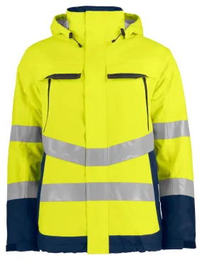 6441 Pro-job Mens Hi-Vis Class 3 Padded Jacket