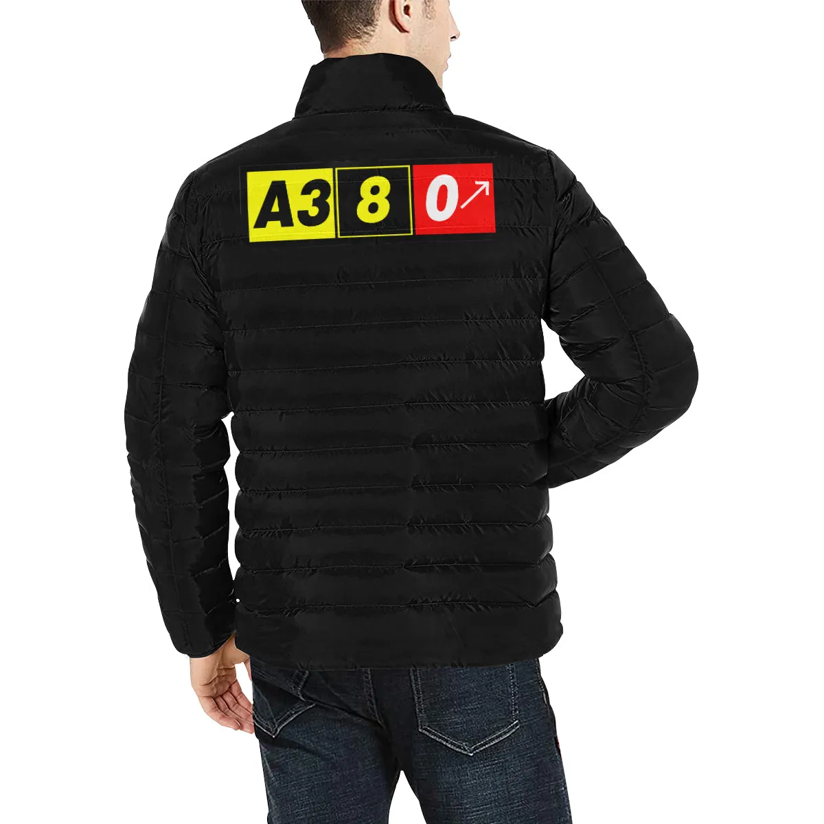 AIRBUS 380 MEN'S STAND COLLAR PADDED JACKET