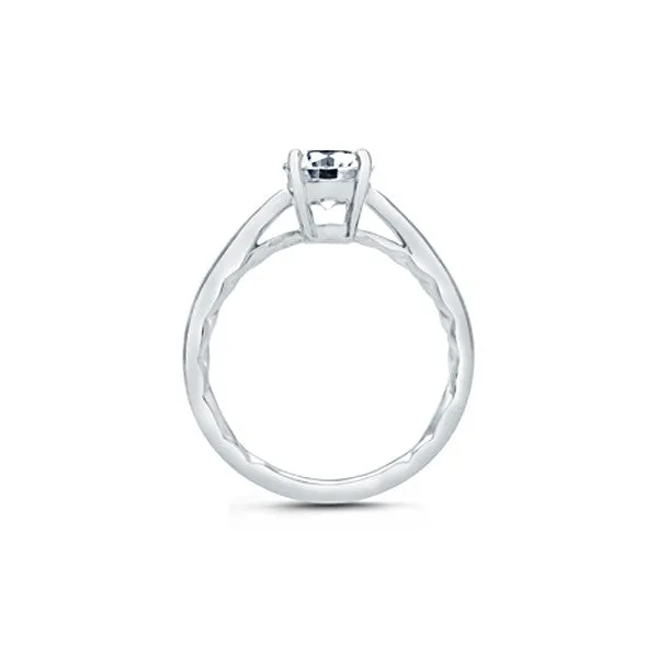 A.JAFFE 18K White Gold Tapered Shank Engagement Ring ME2043Q/100