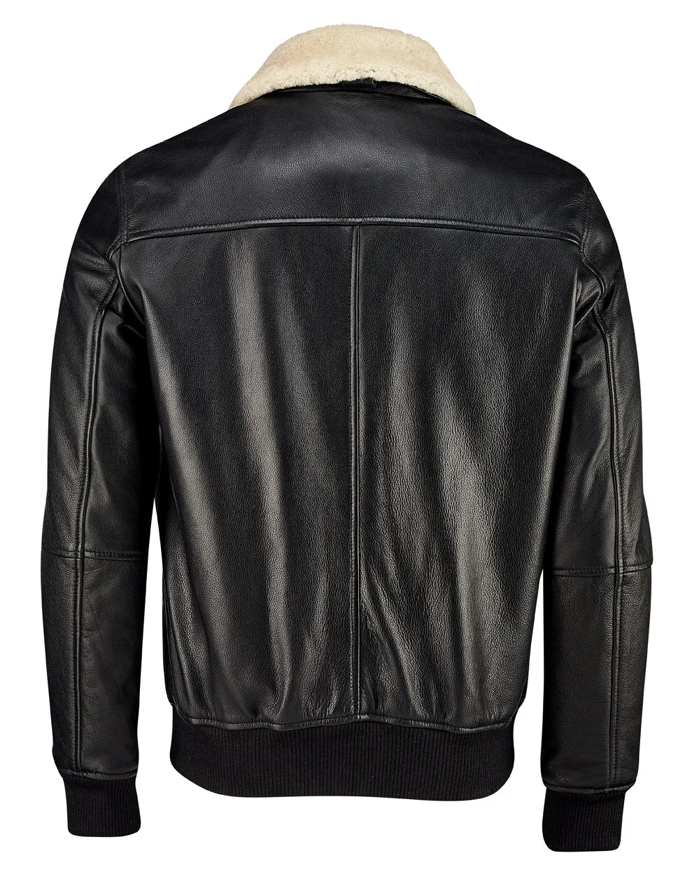 American Bomber Leather Jacket - Black