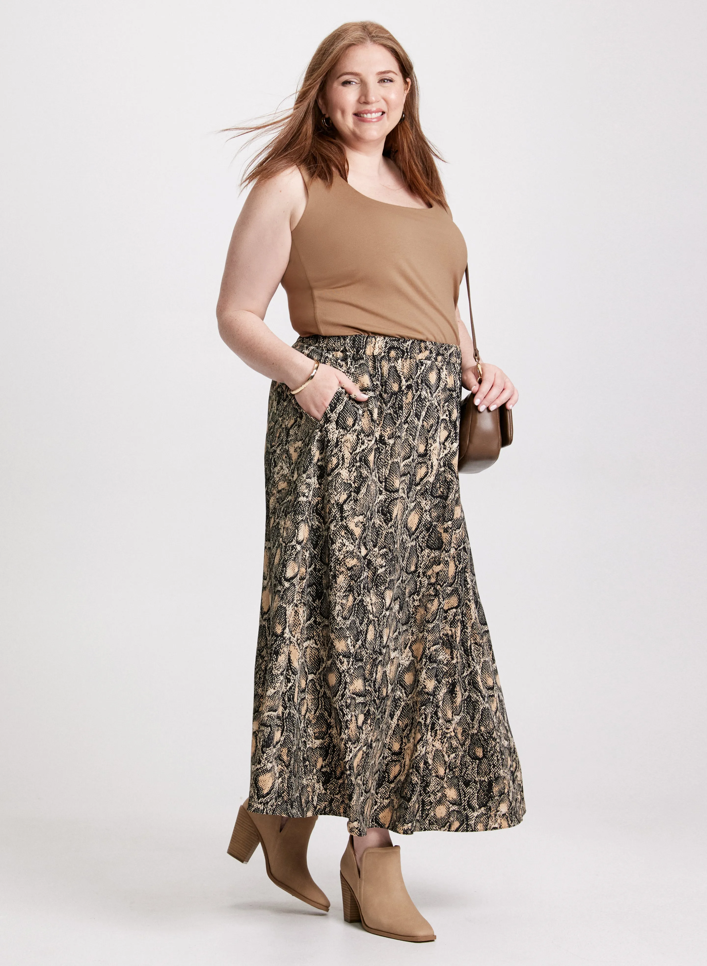 Animal Print Maxi Skirt