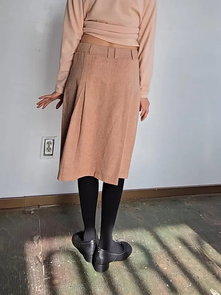 Apricot Kickpleat Skirt (M)