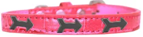 Arrows Widget Croc Dog Collar Bright Pink Size 10