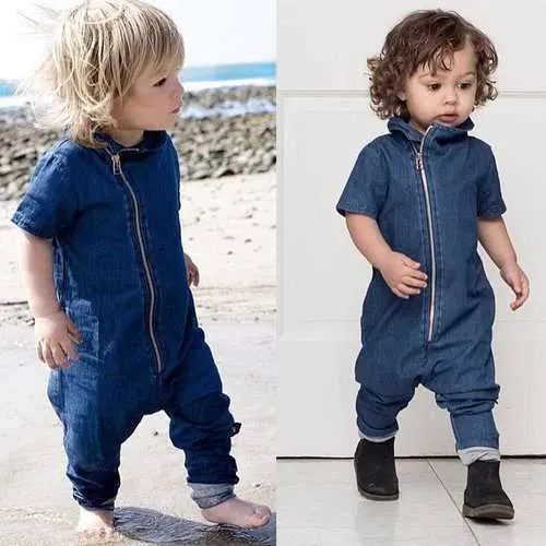 Baby Boy Denim Romper