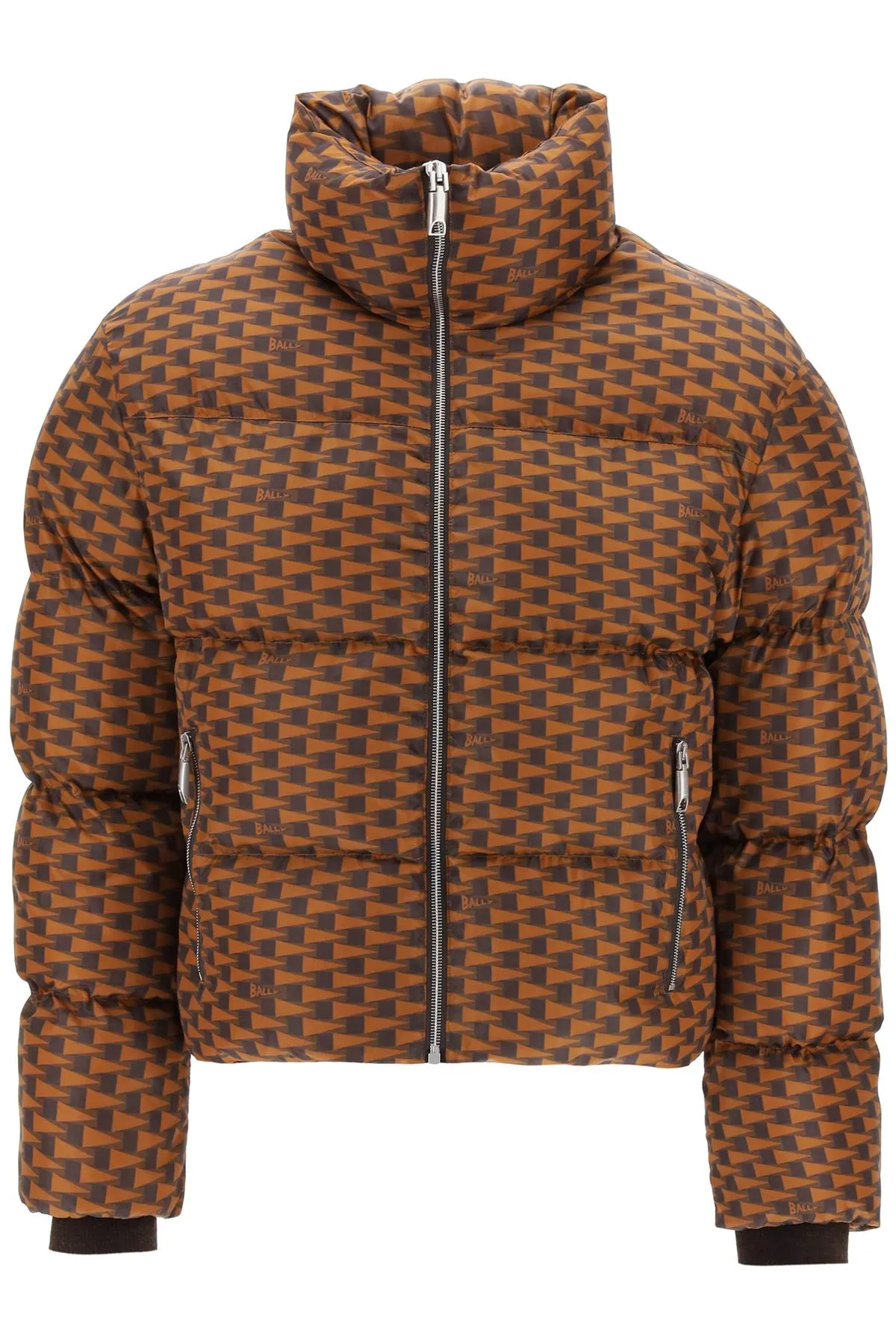 Bally Short Puffer Jacket With Pennant Motif