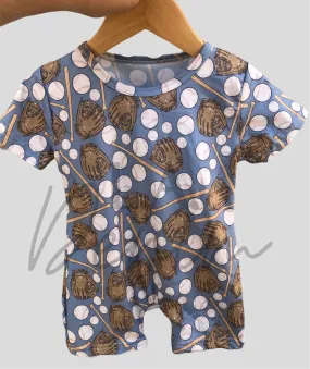 Baseball Shortie Romper