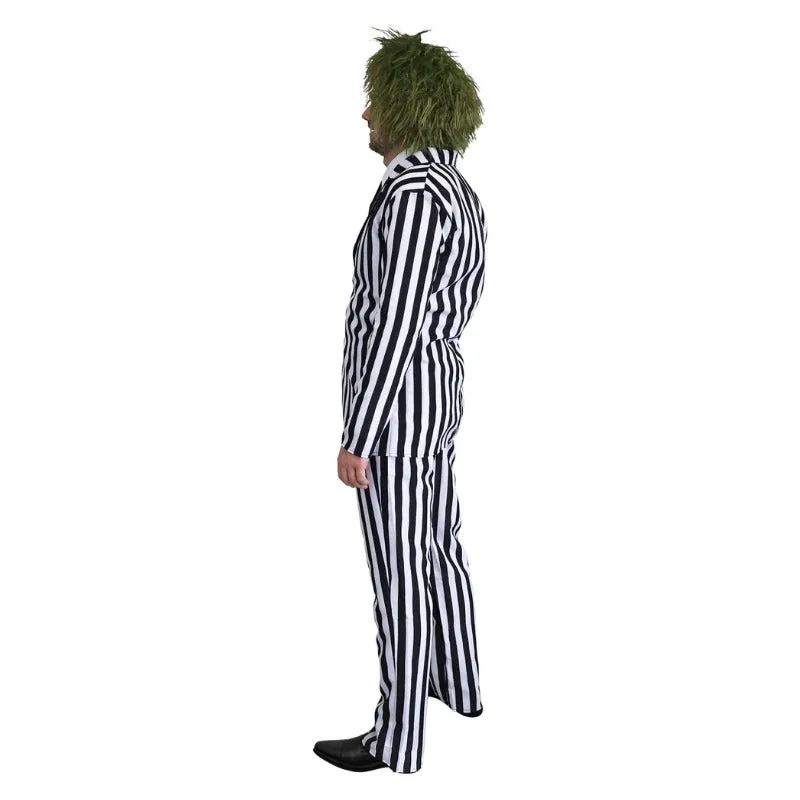 Beetle Time Black & White Stripe Mens Costume