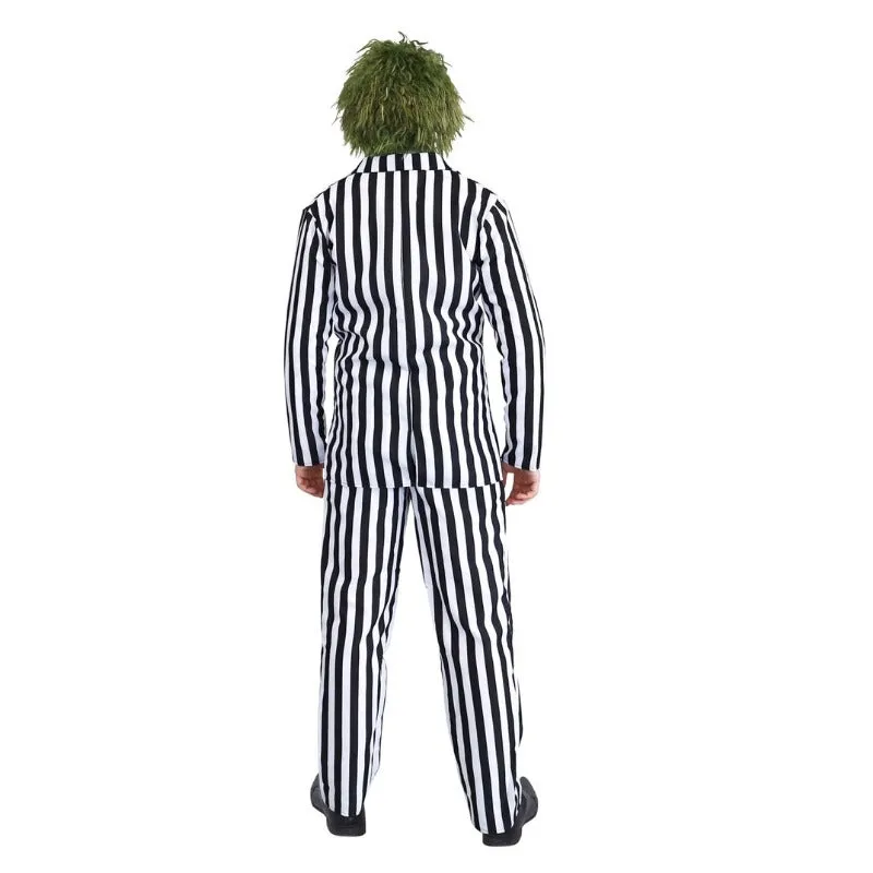 Beetle Time Black & White Stripe Mens Costume