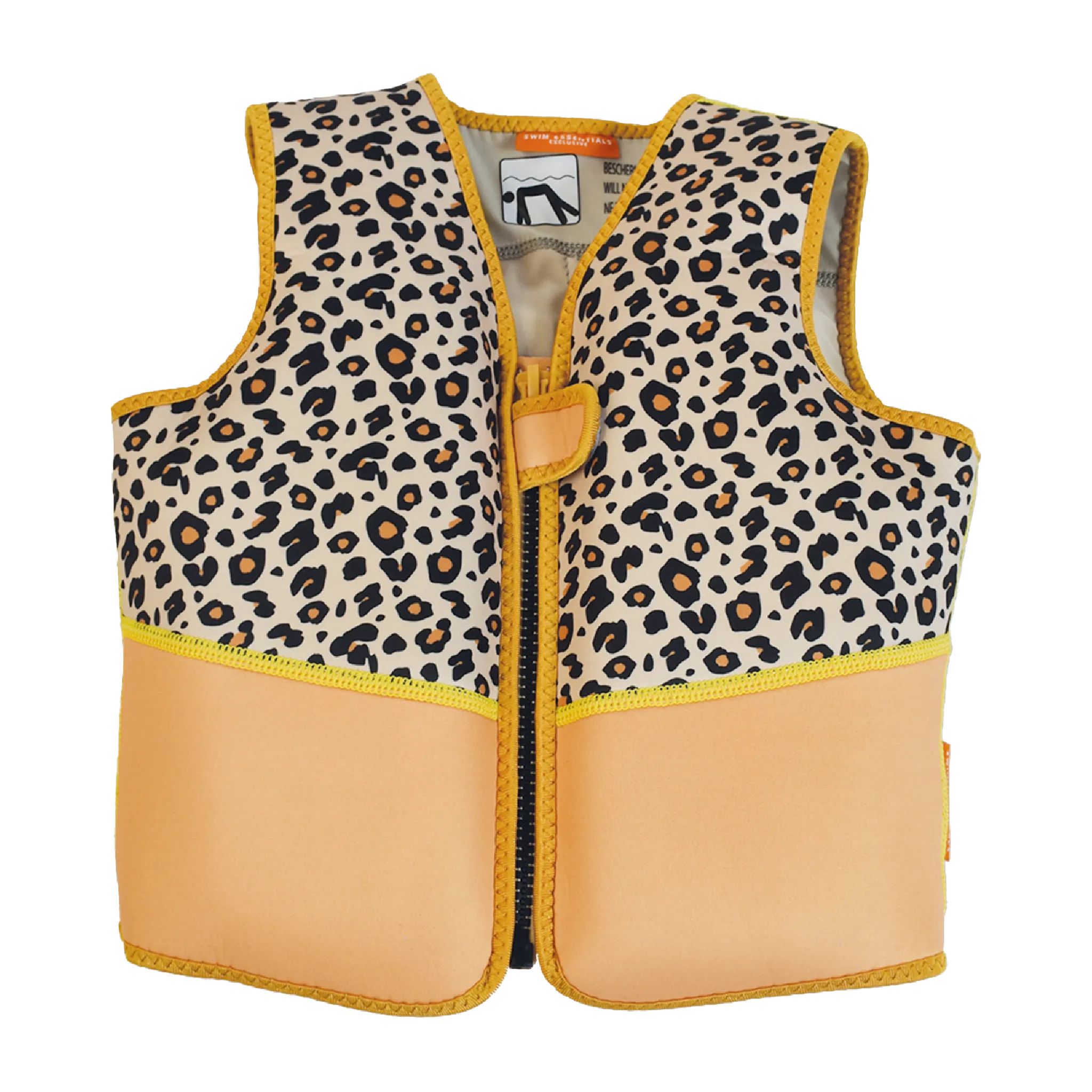 Beige Leopard Swimming Vest - 3-6 years 18-30 kg