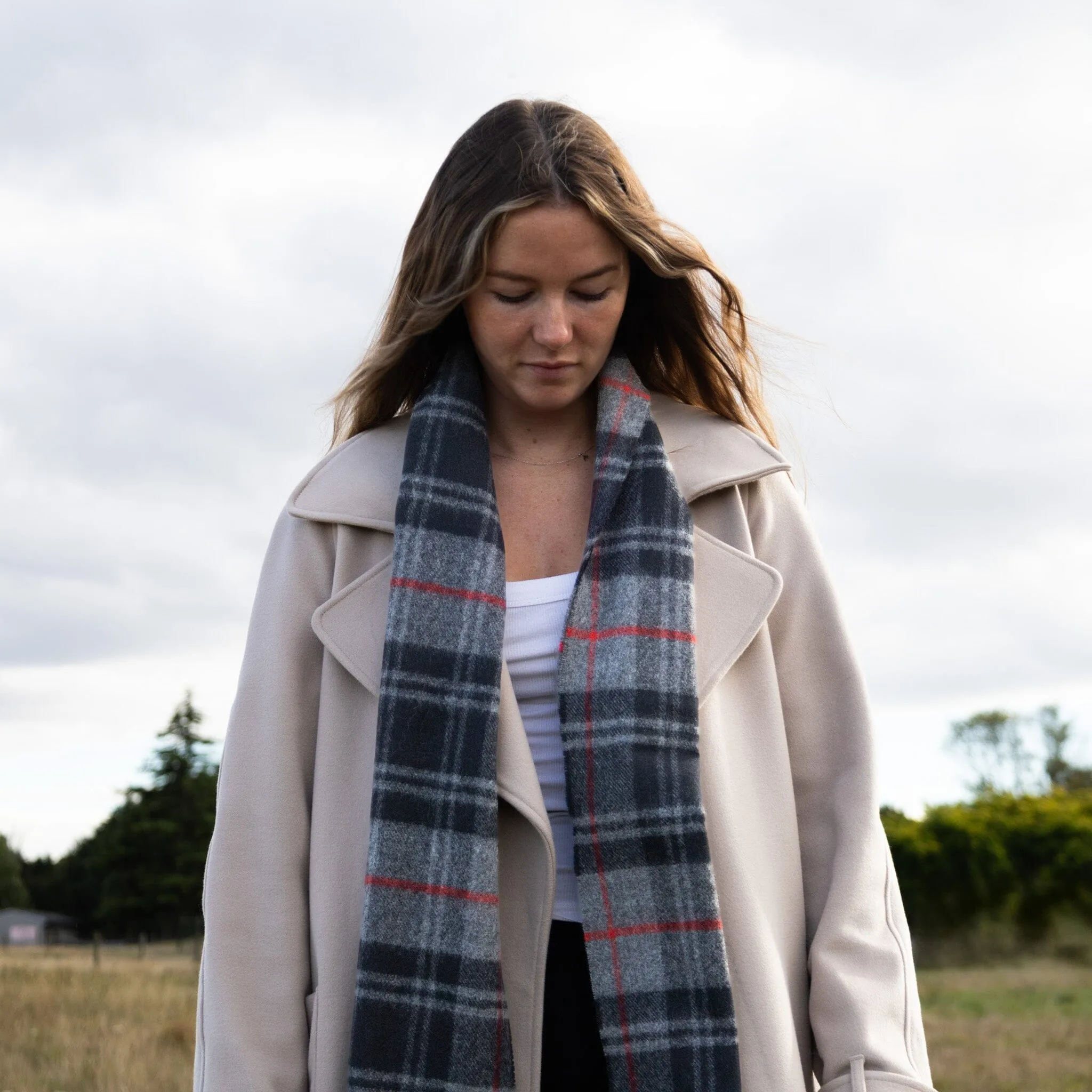 Bowhill Moffat Modern Lambswool Scarf | Wool Scarf