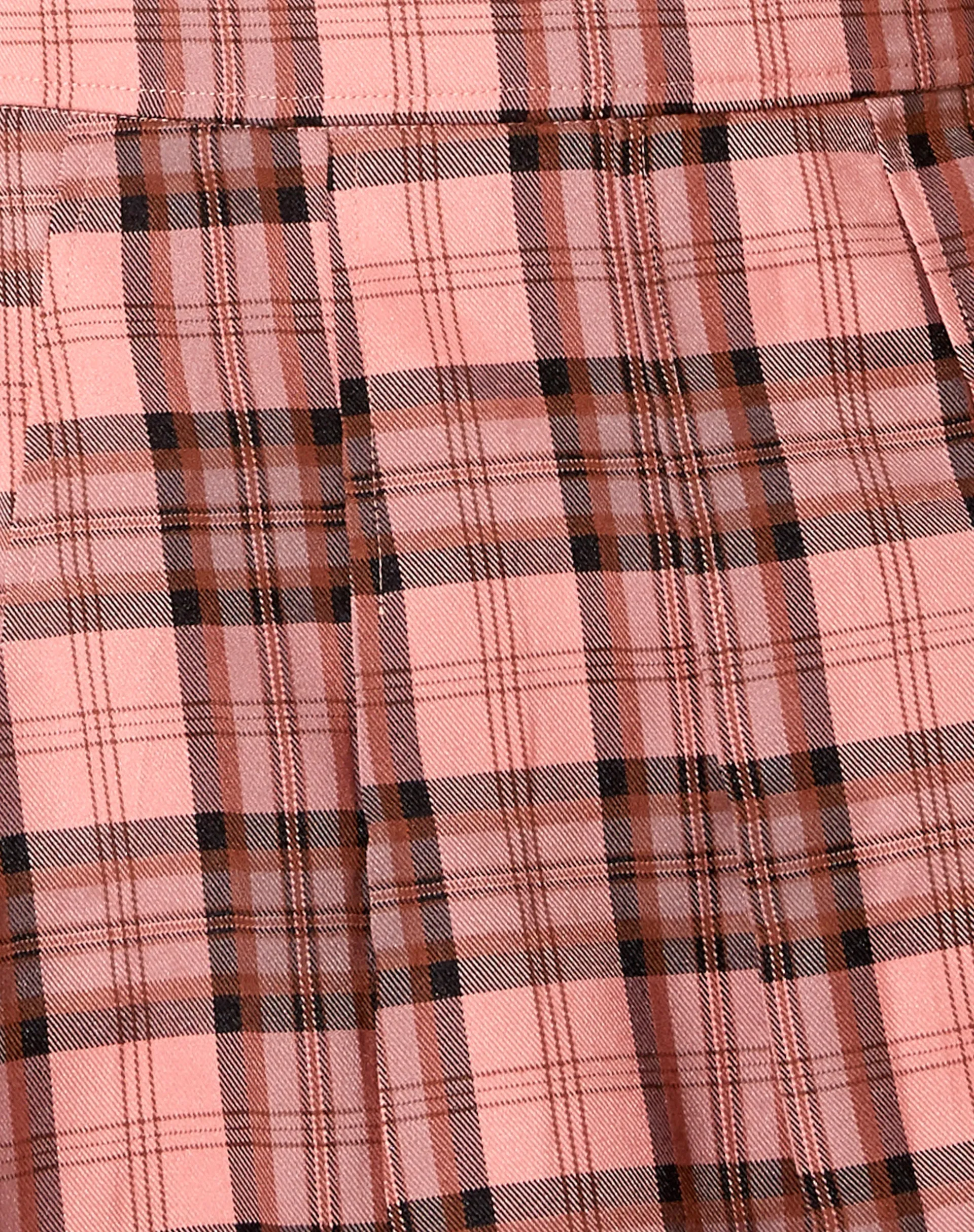 Carga Mini Skirt in Pink and Brown Check