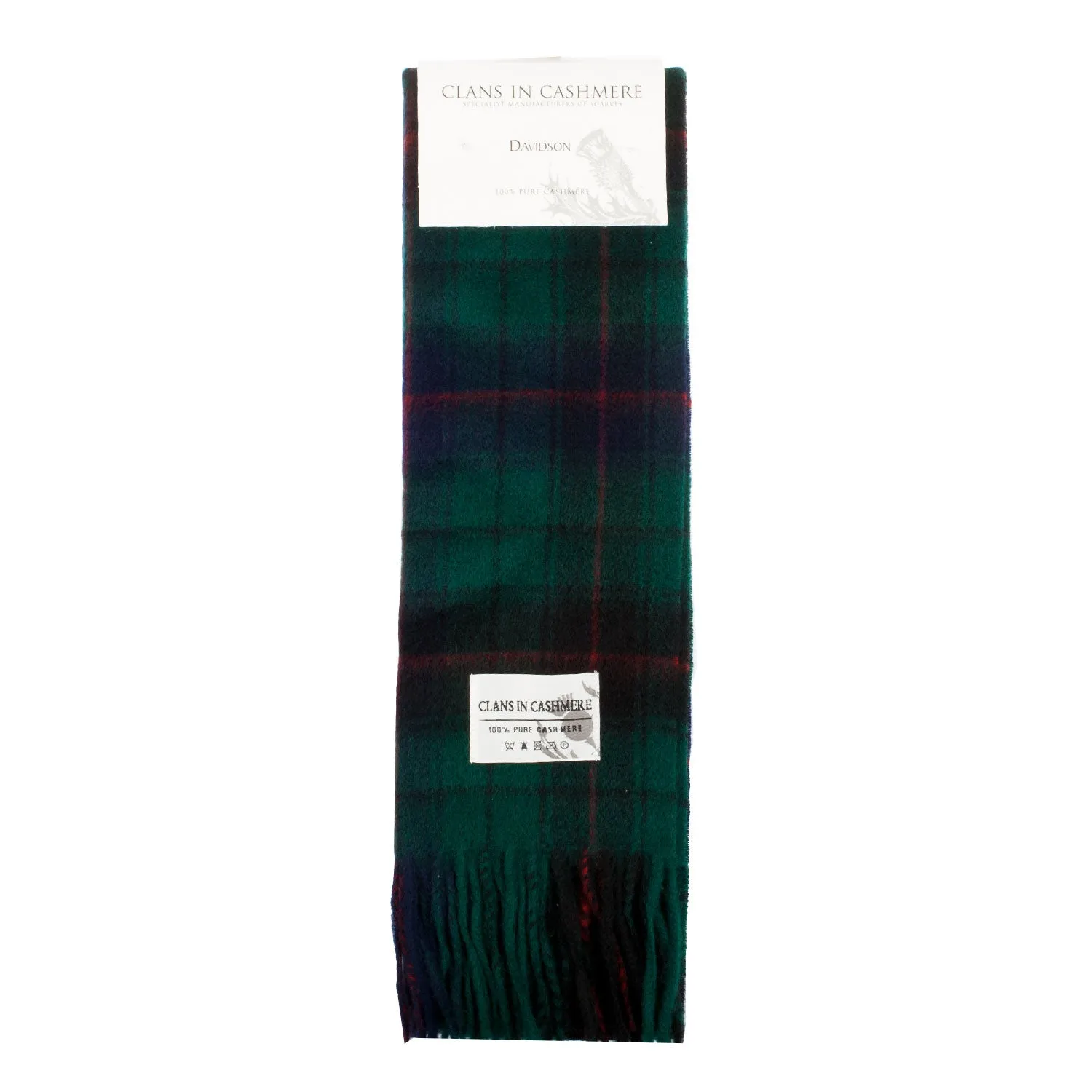 Cashmere Scottish Tartan Clan Scarf  Davidson