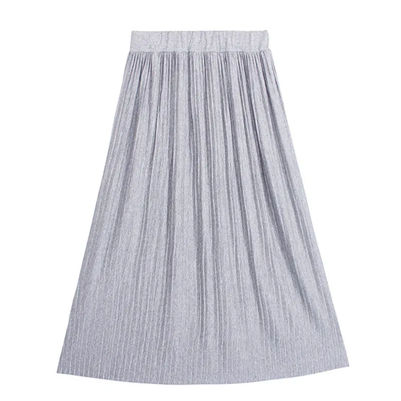 Casual Sporty Pleated Vintage High Waist Skirt