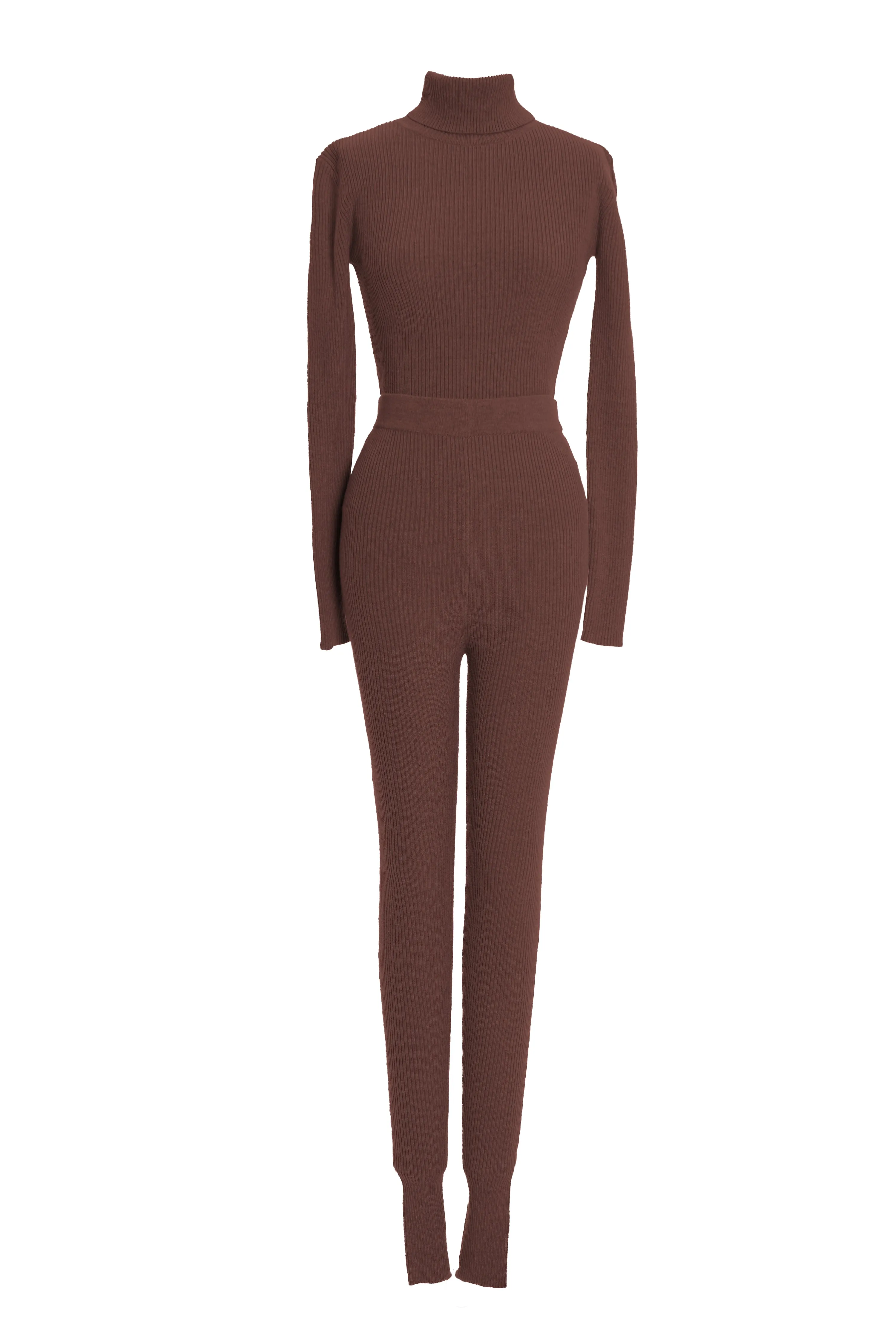 Chocolate Arlett Turtleneck Bodysuit