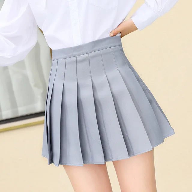 Classic Grey Tennis Pleat Skirt