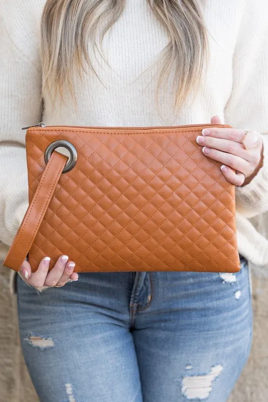 Classic Quilted Wristlet Clutch