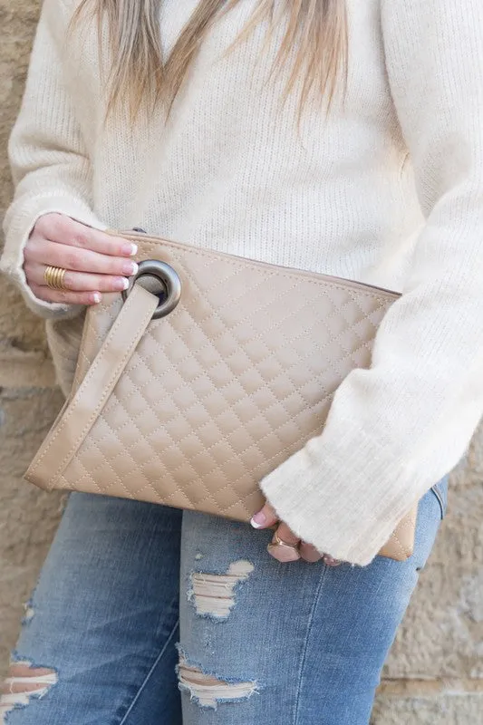 Classic Quilted Wristlet Clutch