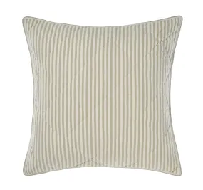 Classic Stripe European Pillowcase Pebble