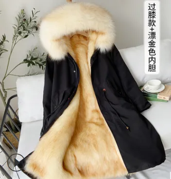 Coat Winter High Quality Fashion With Hooded Lined Thick Warm Parkas Outerwear Mid-length With Long