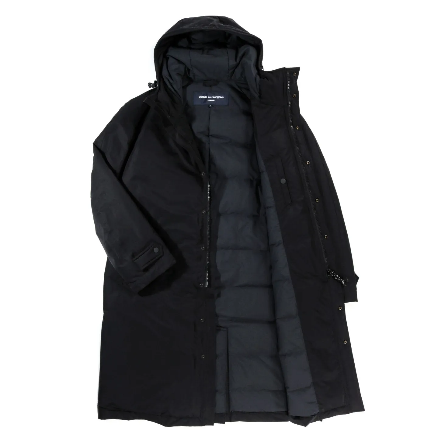 COMME DES GARCONS HOMME C010 DOWN PARKA BLACK