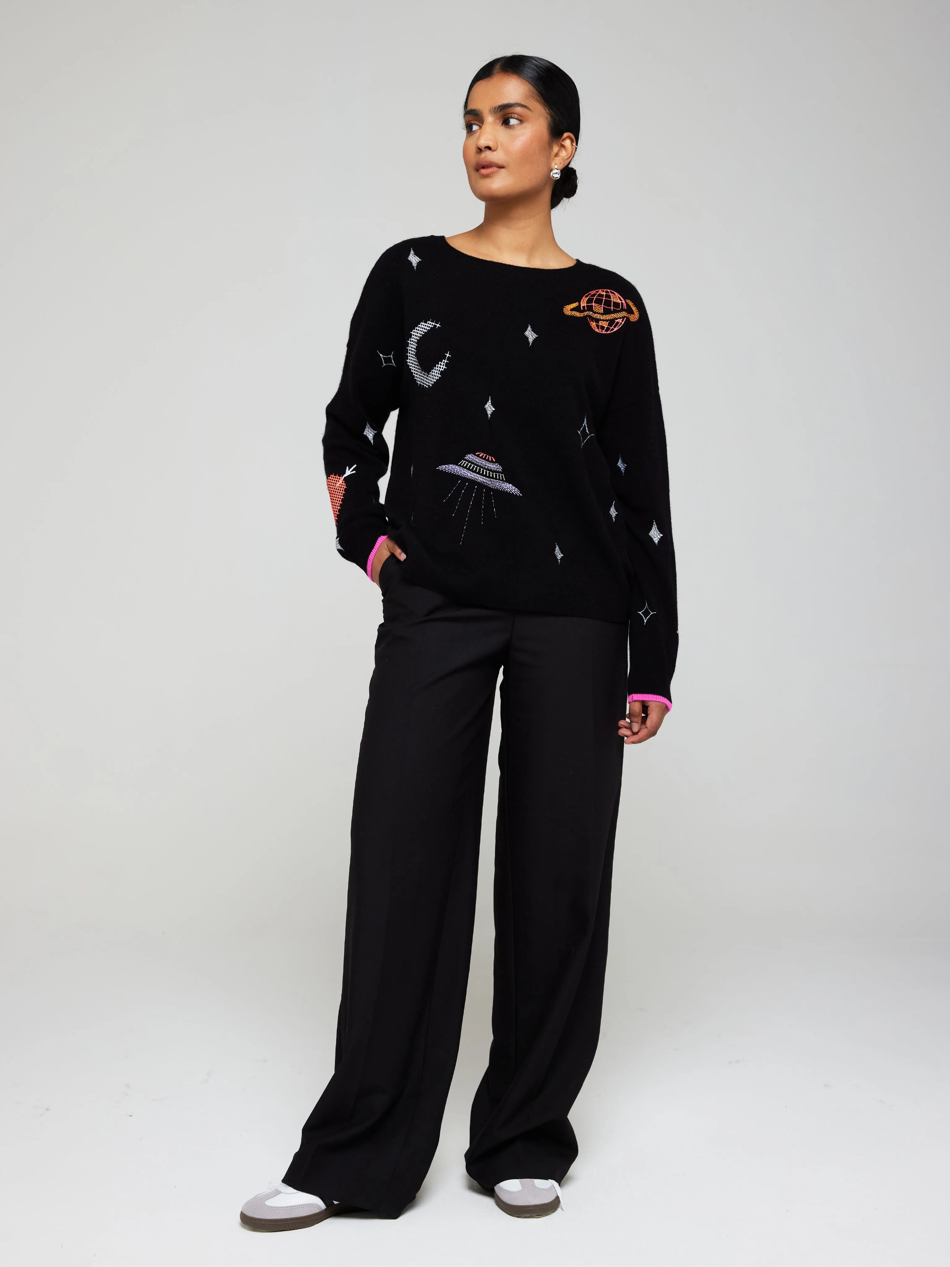 Cosmic Reversible Cashmere Crew Neck