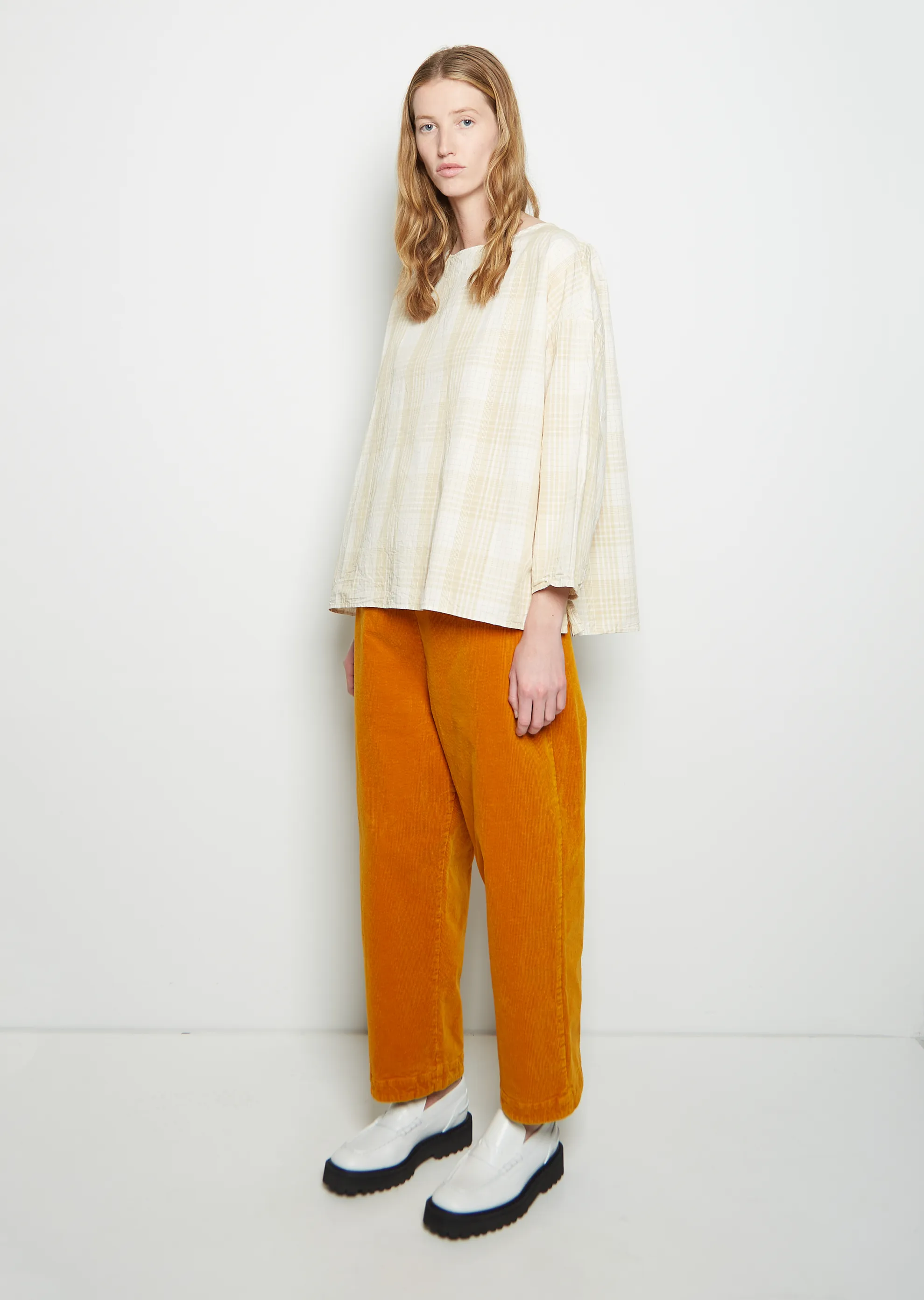 Cotton Corduroy Pants — Orange