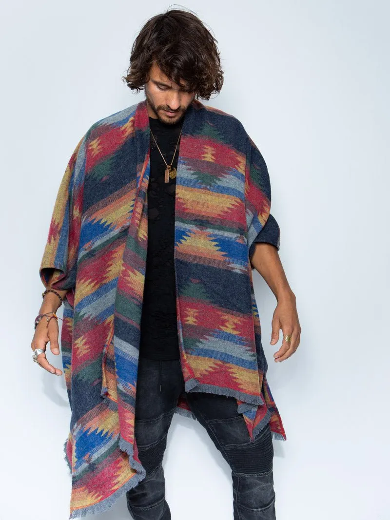 Dire Wolf Fabric Poncho | Men's