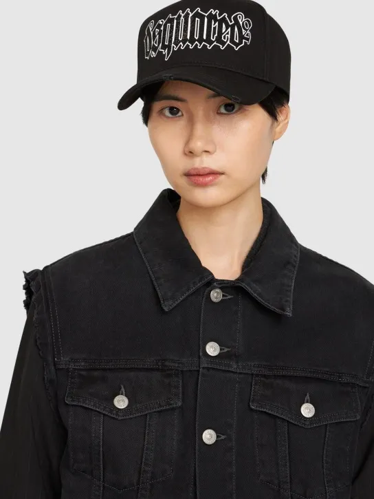 Dsquared2   Gothic logo cotton baseball cap 