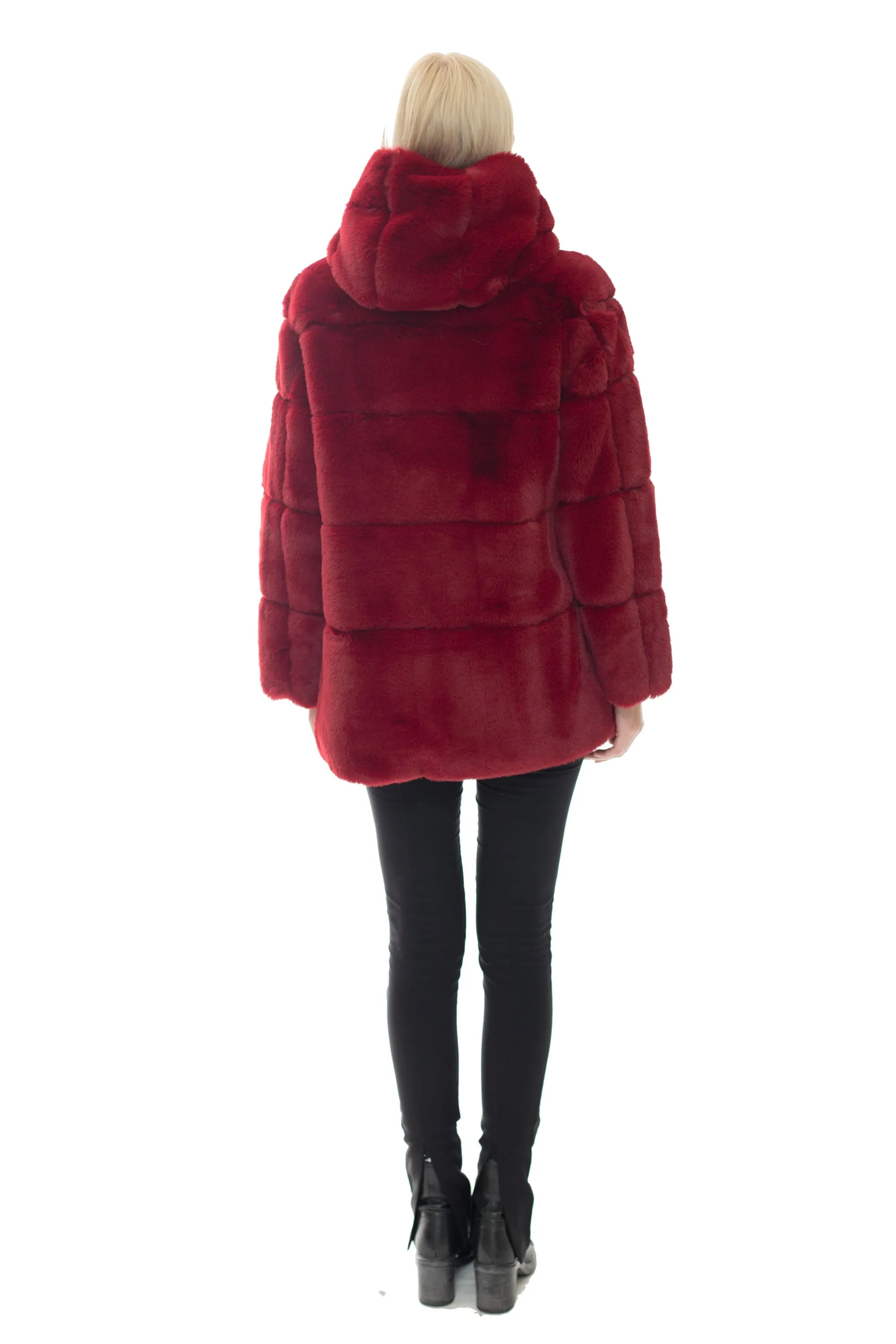 EMERSON - Plush Fur Coat with High Collar and Hood