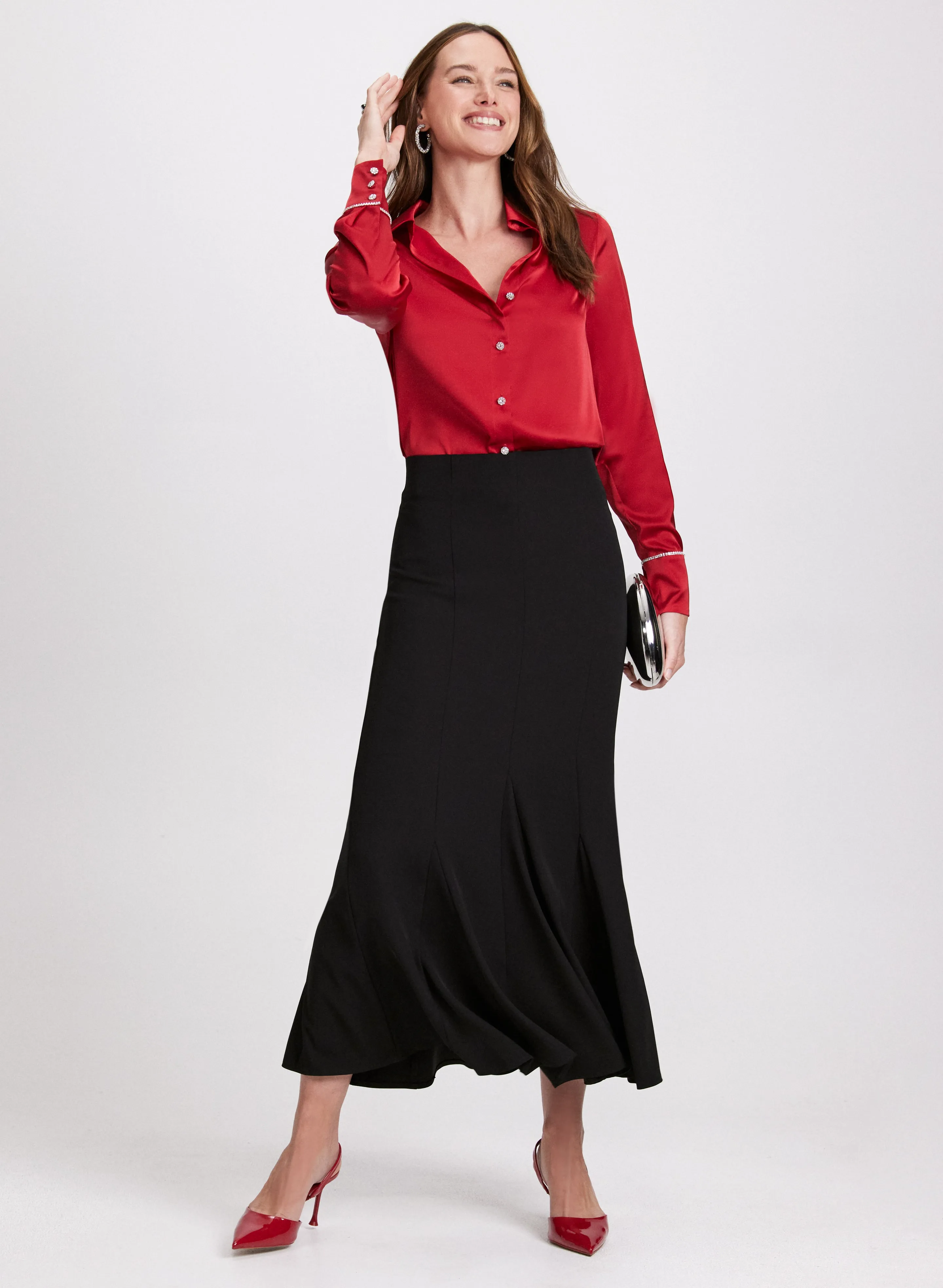 Flared Maxi Skirt