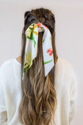 Floral Print Pony Scarf