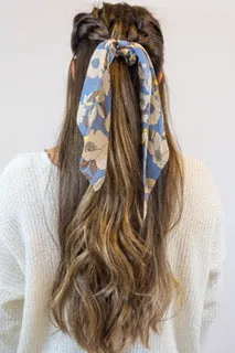 Floral Print Pony Scarf