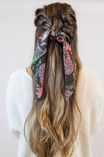 Floral Print Pony Scarf