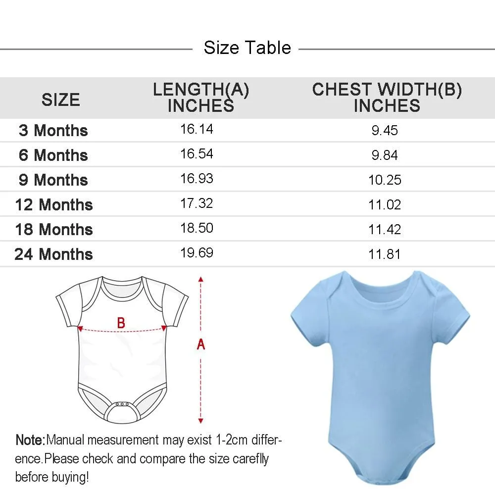 #For 3M-2T Custom Face Mom's Love Bubble Romper Newborn Baby Jumpsuit Personalized Baby Girls Boys Bodysuit