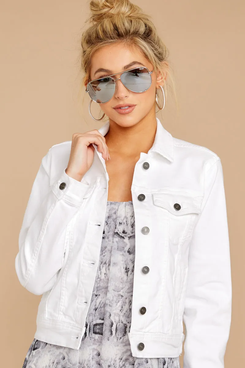 Framed By Love White Denim Jacket