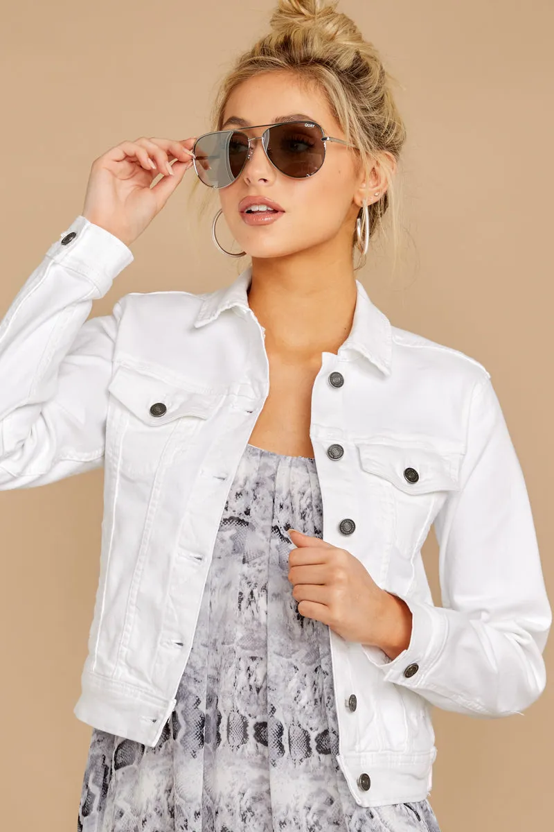 Framed By Love White Denim Jacket