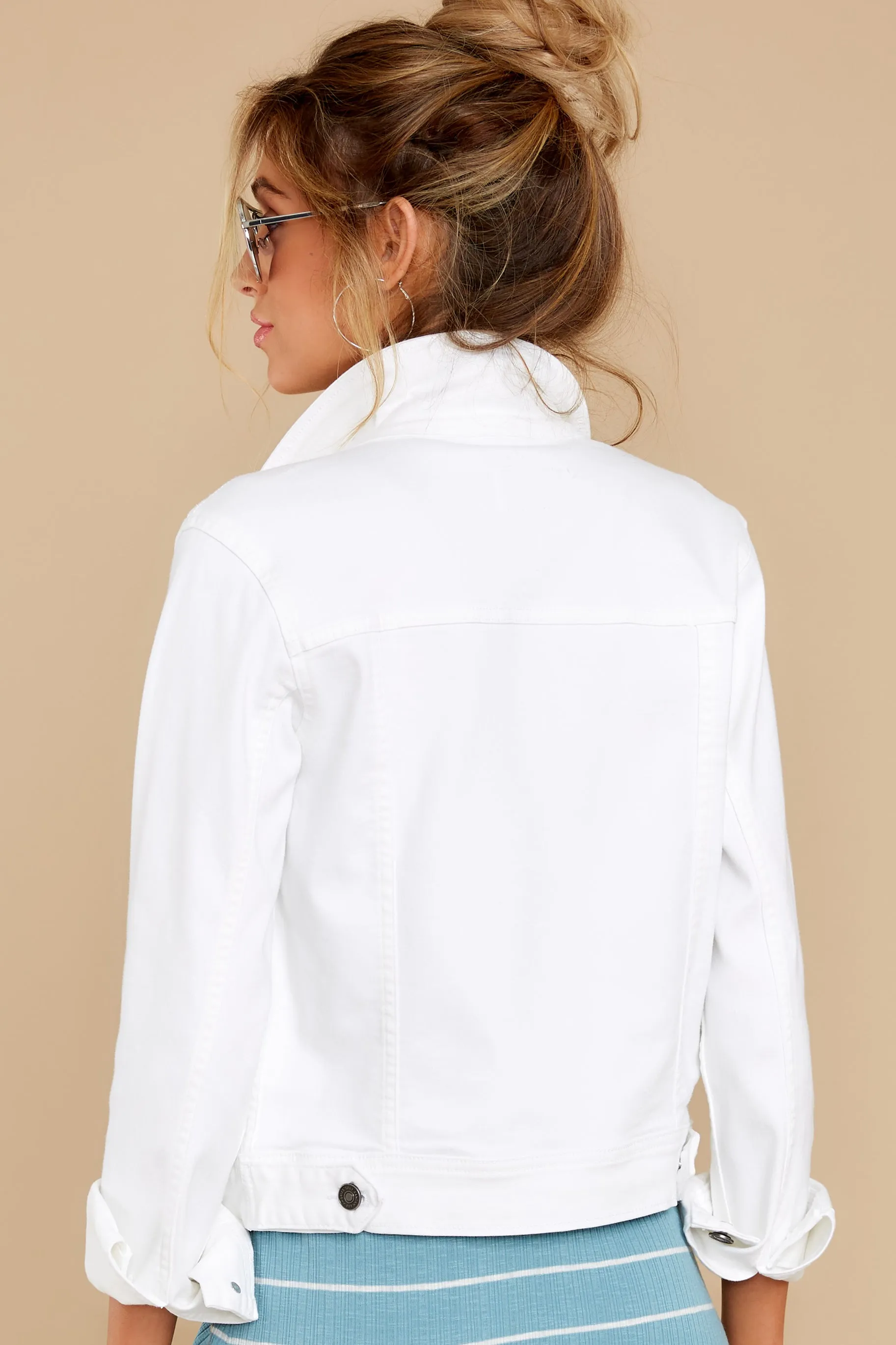 Framed By Love White Denim Jacket