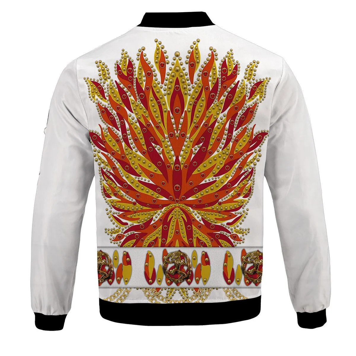 Gearhomie Elvis Flame  Bomber Jacket