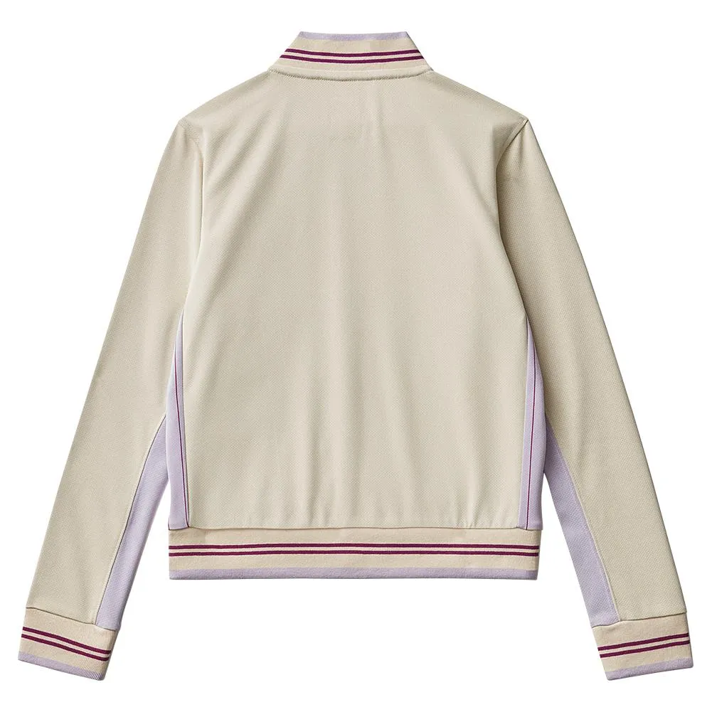 Girls Iconic Settanta Tennis Jacket Angora and Orchid Petal