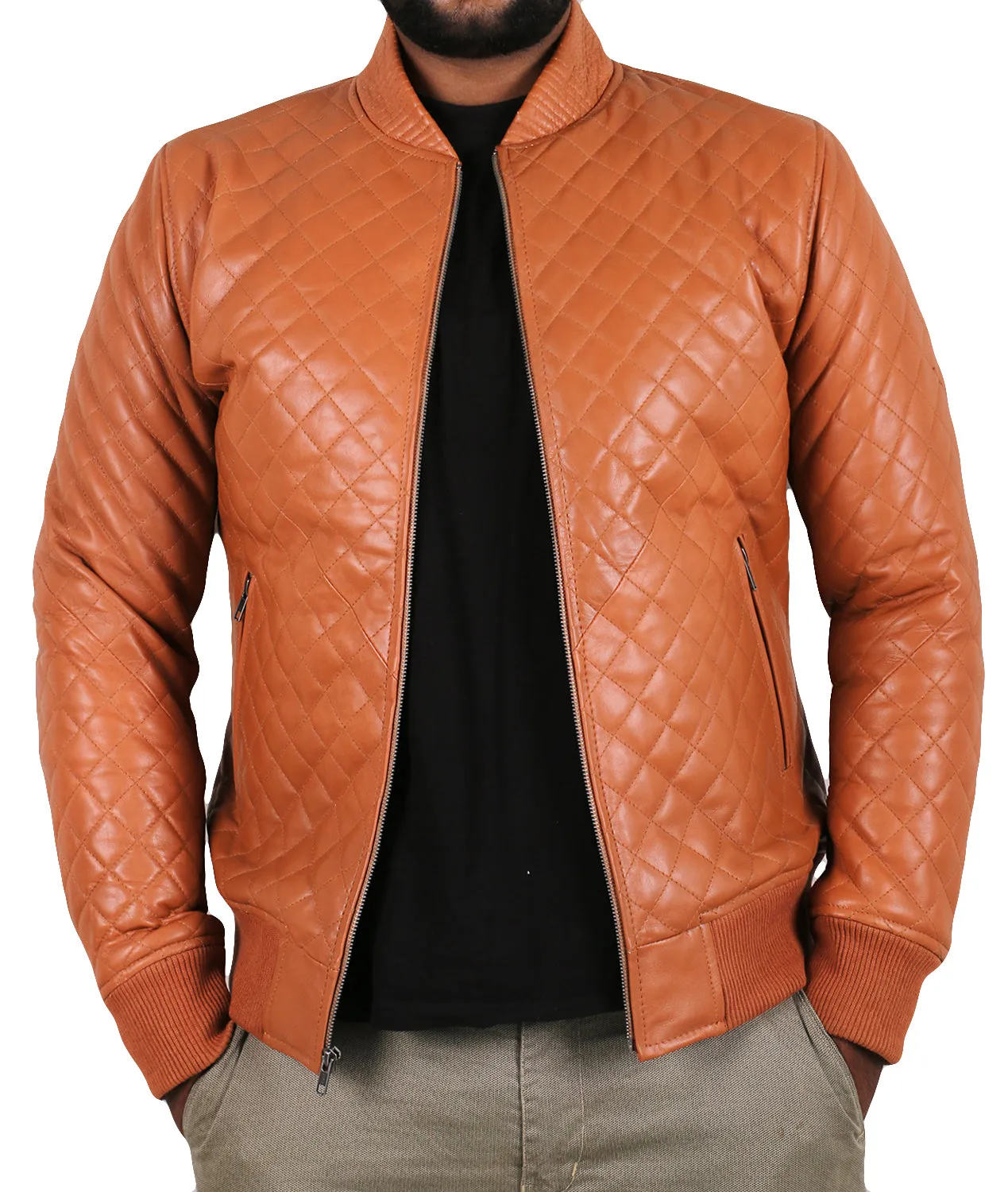 Glimmerix Green Bomber Leather Jacket