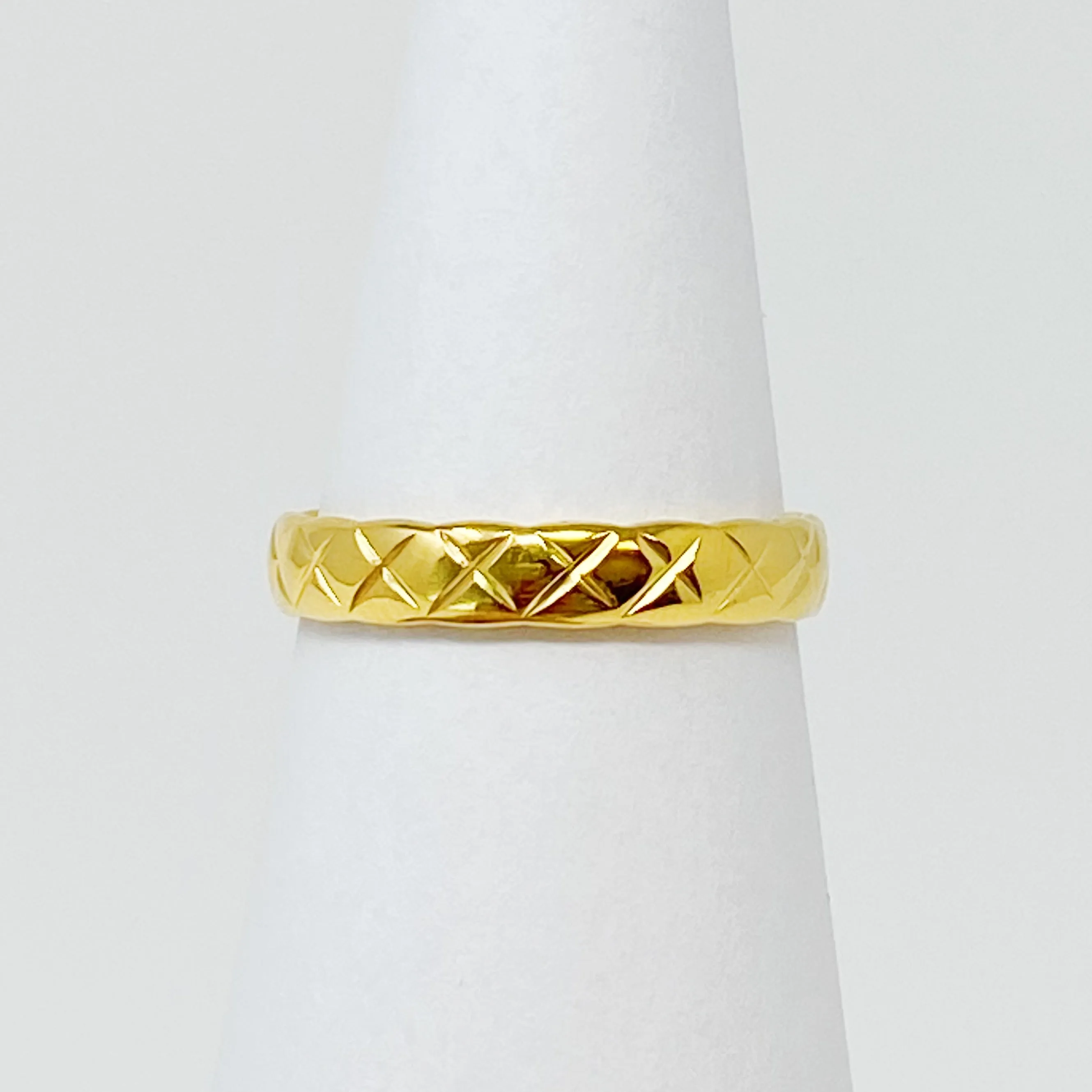 Gold Quilted Ring