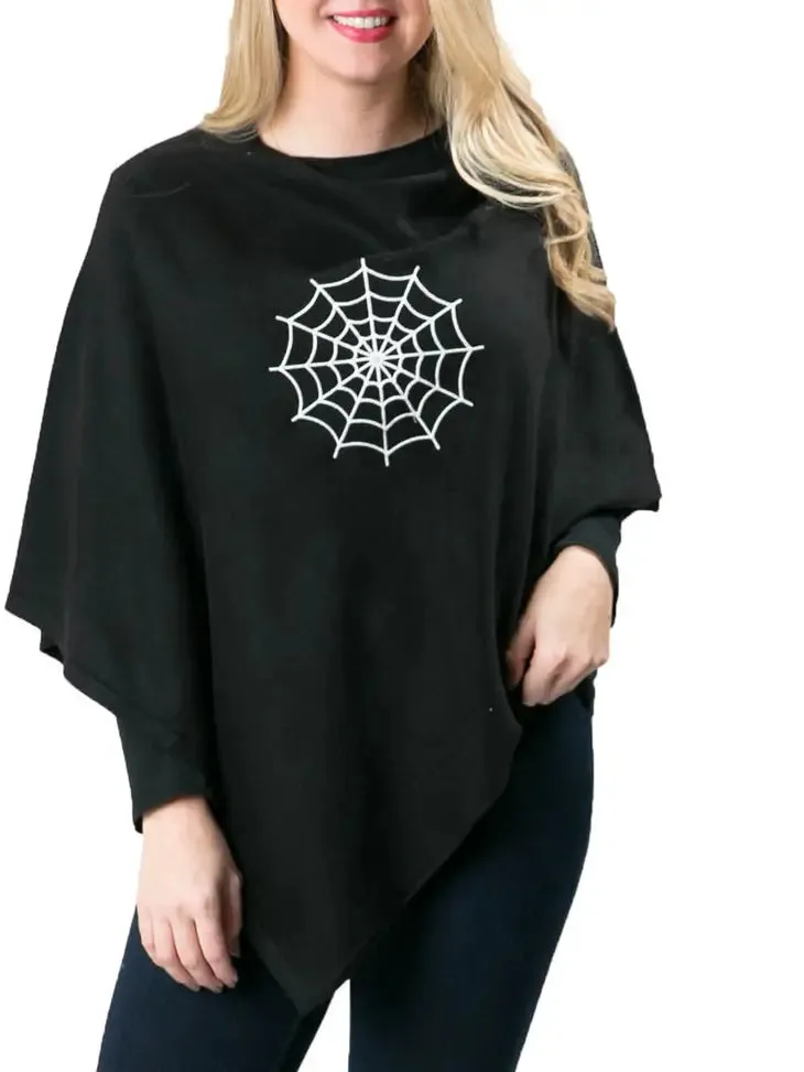 Halloween Spiderweb Poncho