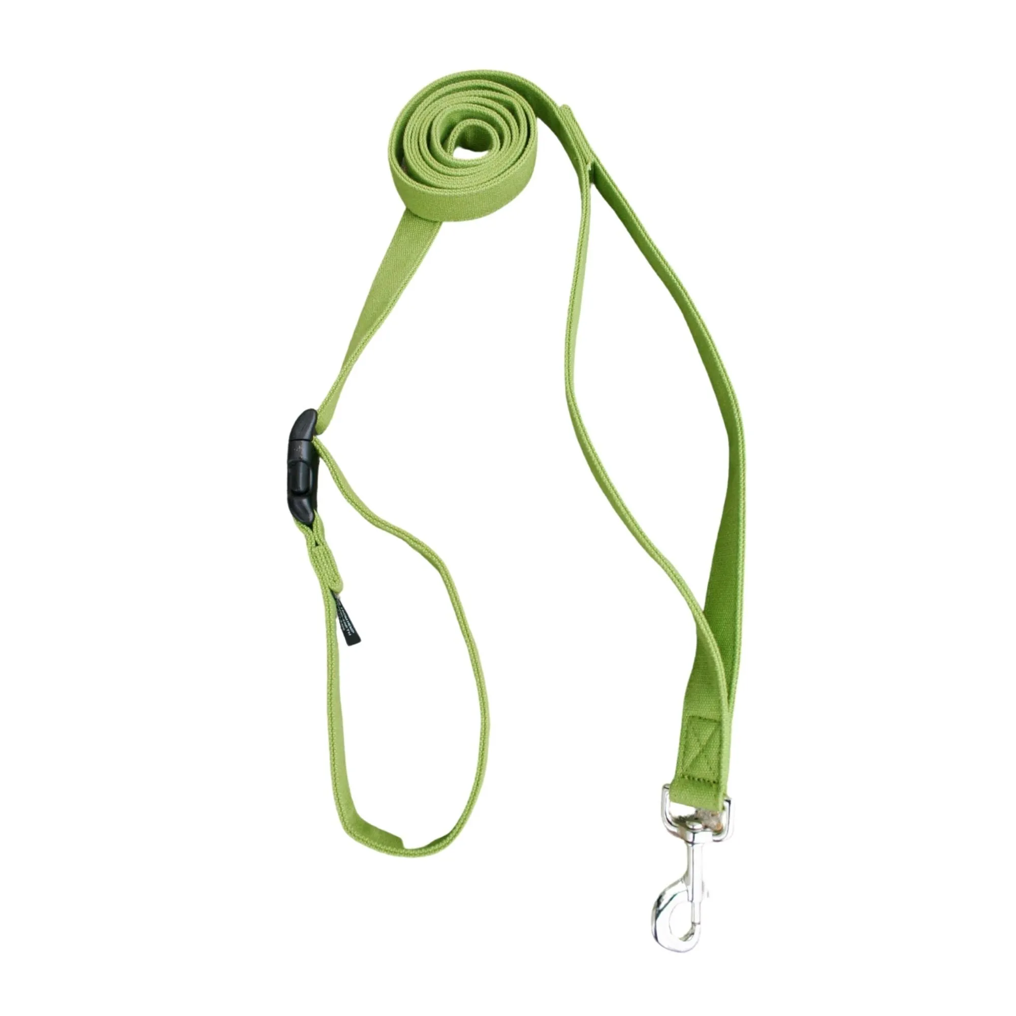 Hemp Basic Canvas Dog leash 6' City Clicker with control loop & clasp Black,Blue,Green,Red