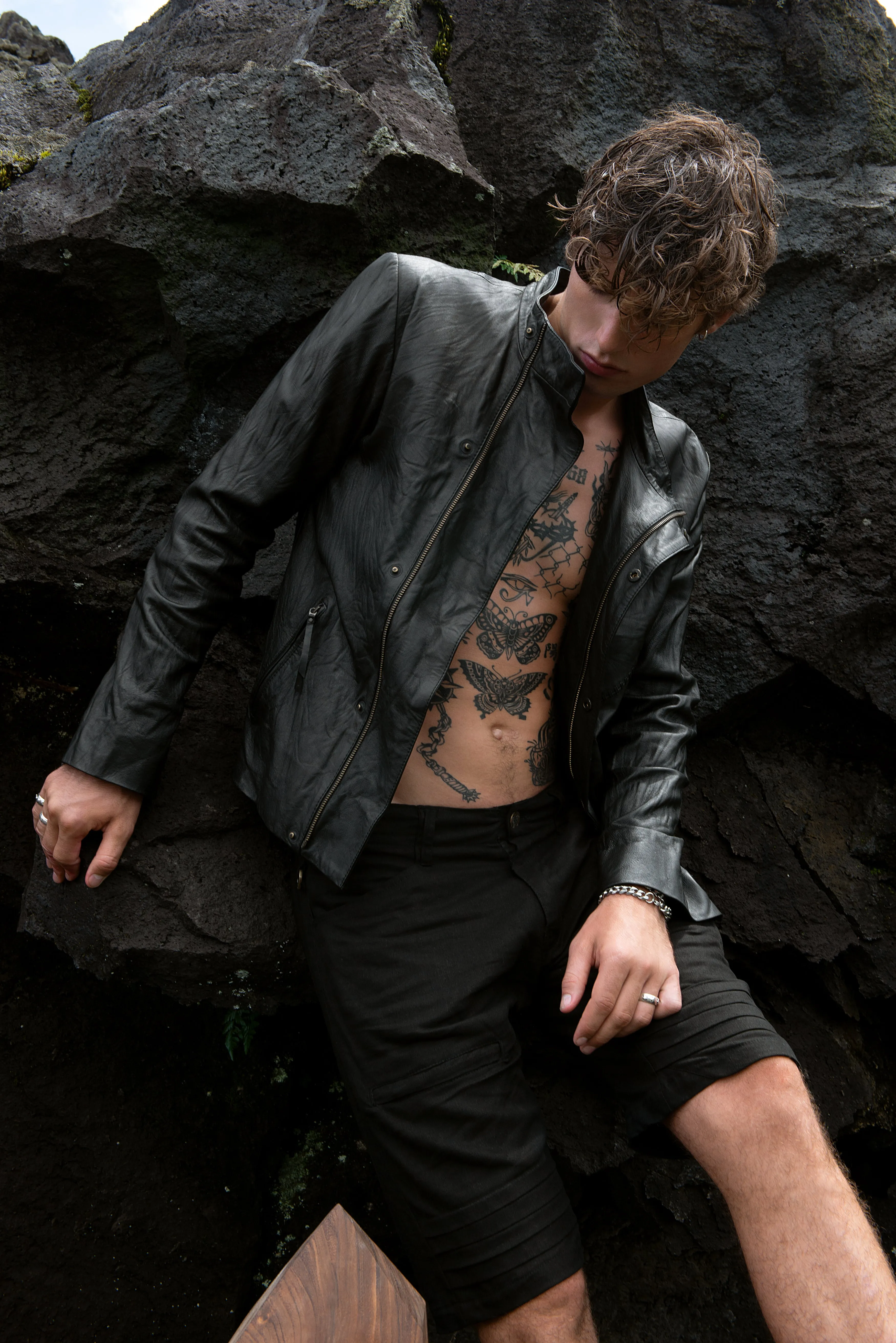 Heron leather jacket