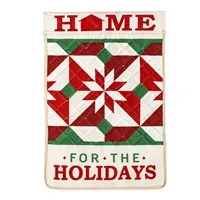 HOME FOR THE HOLIDAYS QUILTED GARDEN FLAG