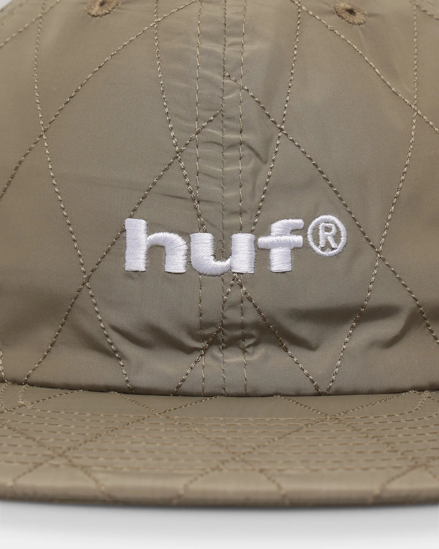 HUF Lightning Quilted 6 Panel Strapback Tan